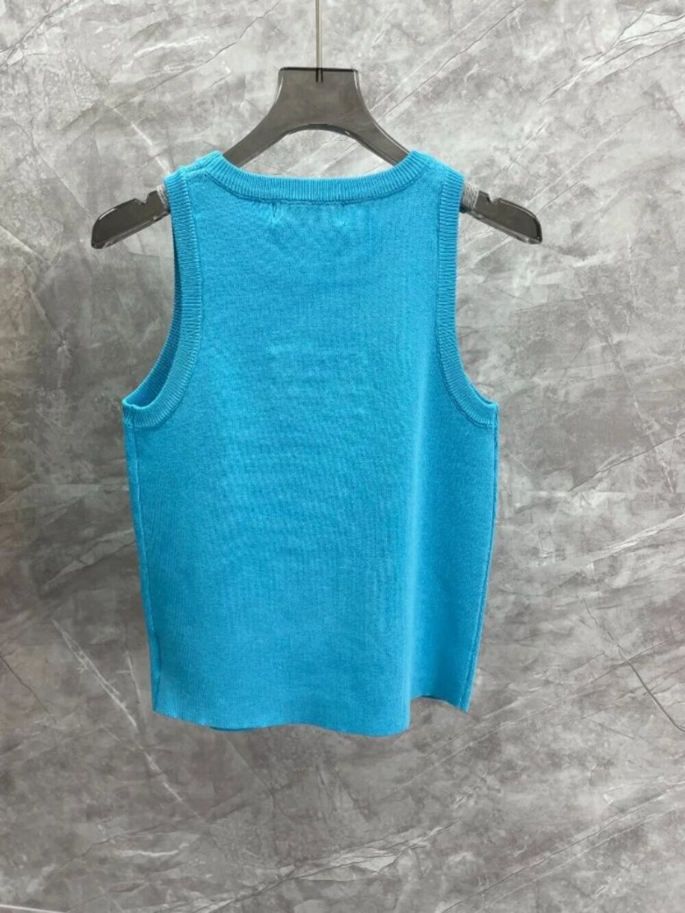 Miu Miu Knit Tank Top with Logo - Picture 2 of 7